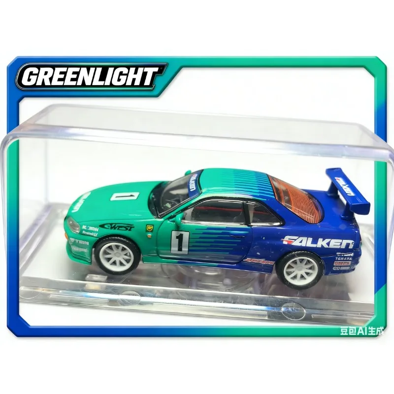 

GREENLIGHT Suzhou gtshow exhibition 1:64 Nissan FALKEN paint finish alloy die-cast car model adult collectible item