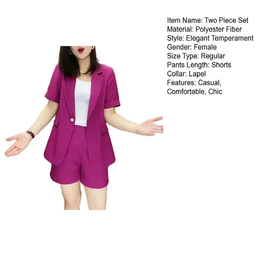 Suit Simple Fashion Suit Women's 2026 Summer New Loose And Thin Suit Shorts Two-Piece Women's Blazer Suits Black Outfits Casual