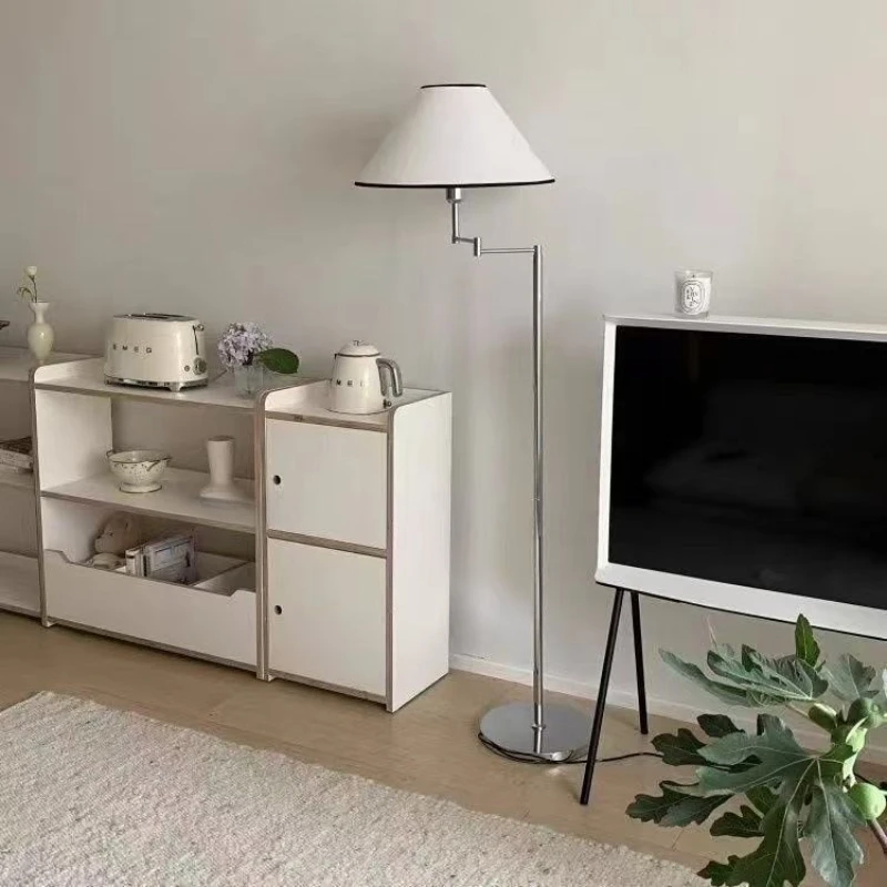 Rocker Arm Floor Lamp Minimalist Eye Protection Floor Lamps Bedroom Study Reading Light Baking Paint Dimmable Lighting Lights