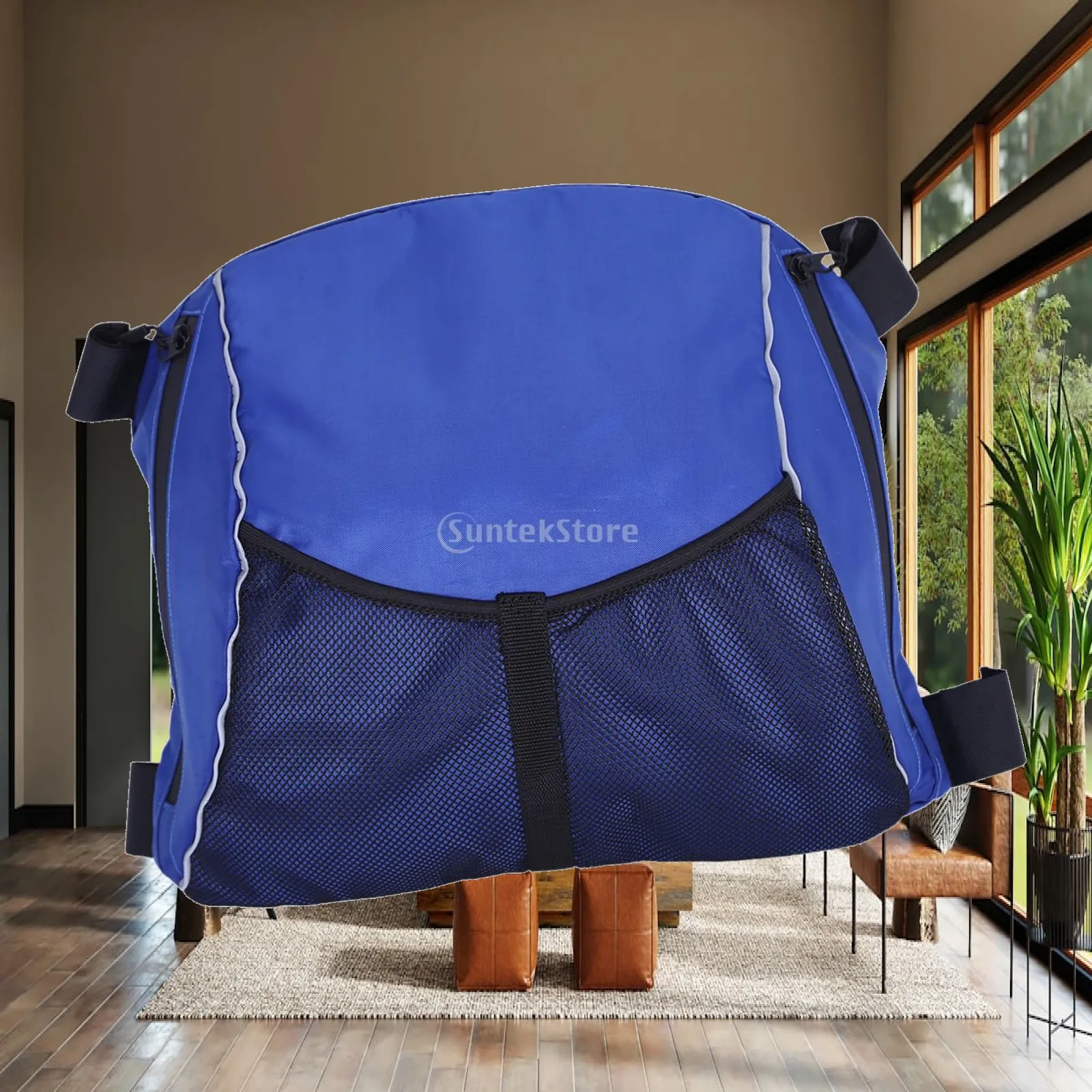 Kayak Mesh Bag Storage Pouch Chair Pocket Organzier with Reflective Stripe for Tool Marine Water Bottle Camping Canoe Dinghy