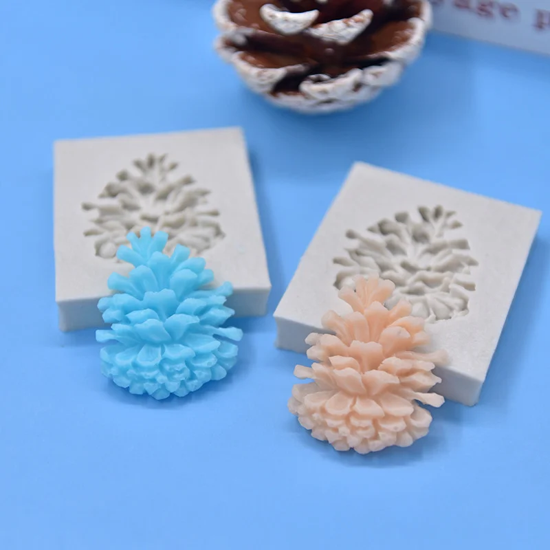 Christmas 3D Pine Cones Shape Cake Fondant Mold Candy Chocolate Silicone Molds Biscuits Mould DIY Cake Decoration Baking Tools