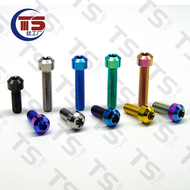 TS M4/M5/M6X5/8/10/15/20/25/30/35/40/45/50/55/60/65/70/80/90/100/110MM Titanium Alloy torx Head Bolts Screw (one lot=10pcs)