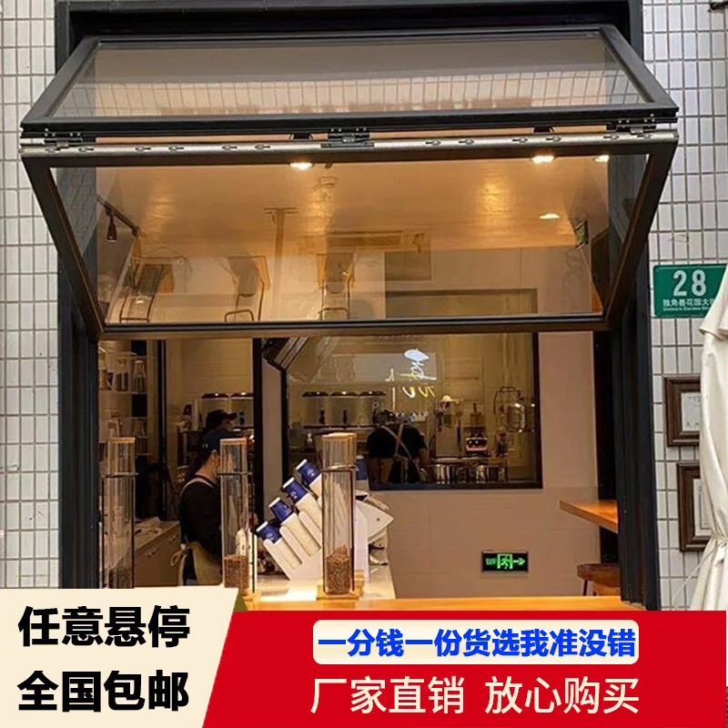 Custom Folding Window Bathroom and Kitchen, Integrated American Retro Style, Lift Window, Suspended Sliding Window