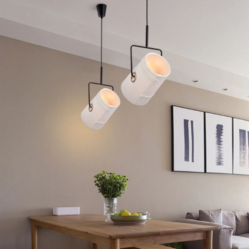 

2025 Vintage Fork Pendant Lamp Home Ivory Cloth Shade Decorative Drop Light Design For Living Rustic Restaurant E27 Pendant Lamp