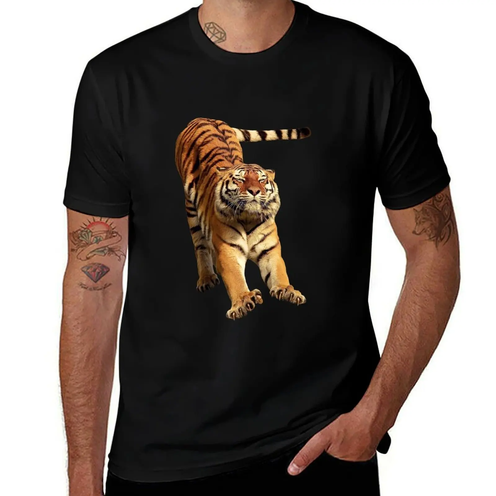 Sleepy Tiger T-Shirt Casual All Match Short Sleeve T-Shirt