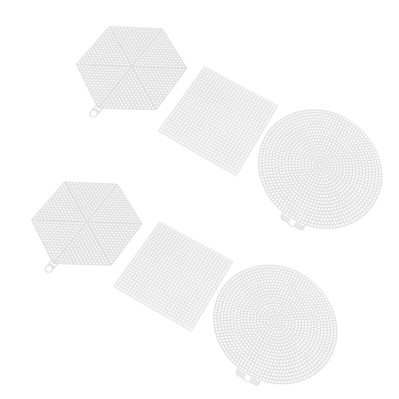 

24 Pcs Cross Stitch Mesh Plastic Canvas Kit Three-dimensional Embroidery Shapes