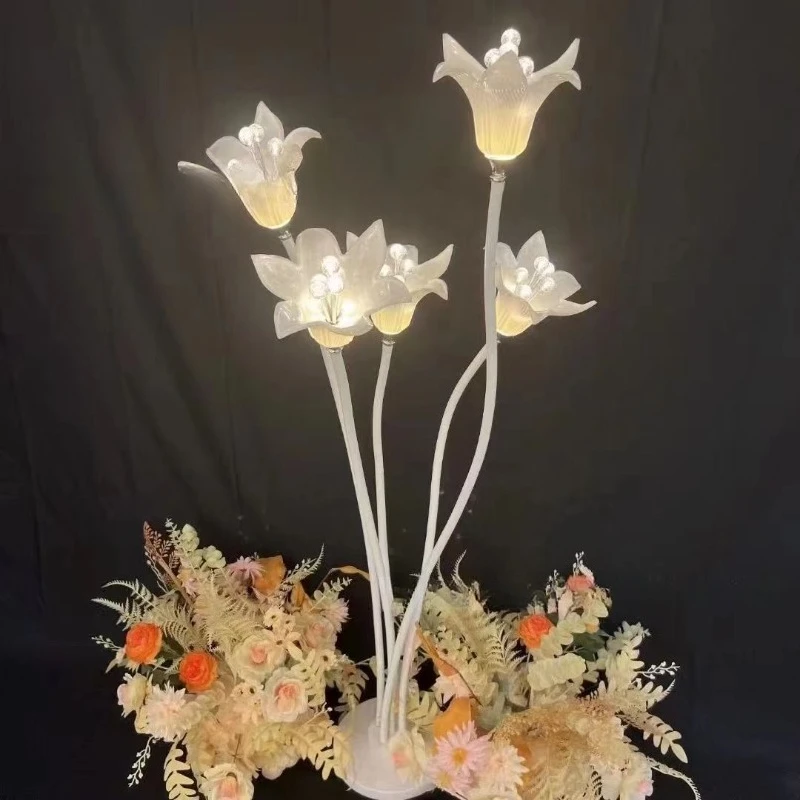 New wedding luminous lily hose street guide light wedding stage scene arrangement free bending decorative