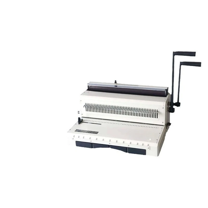 

Square hole round hole iron ring electric binding machine, punching double line desk calendar