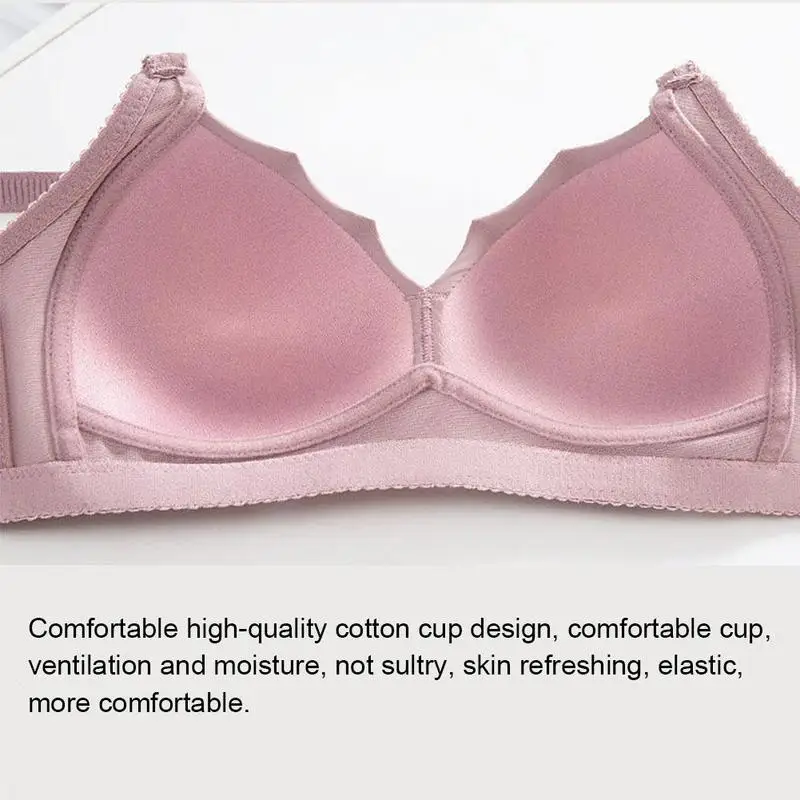 MYBOTTY 2021 Fashion Women Sexy Push Up Full Coverage Bra Wireless Deep-V Gather Bra Cup Thin Underwears Bra New Comfortable Bra