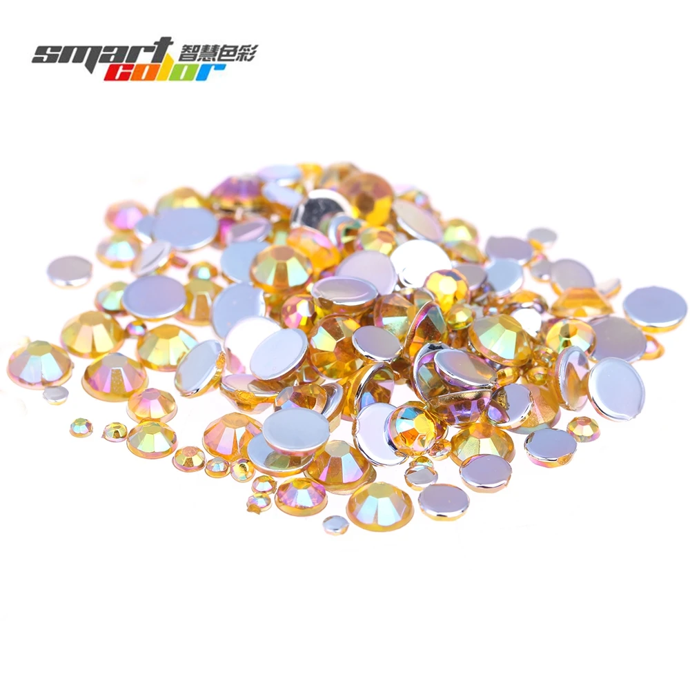 

Newest Fashion Various sizes Gold AB Color Acrylic Rhinestones Shoes Clothing Decorations Sparkling Nail Art Decorations