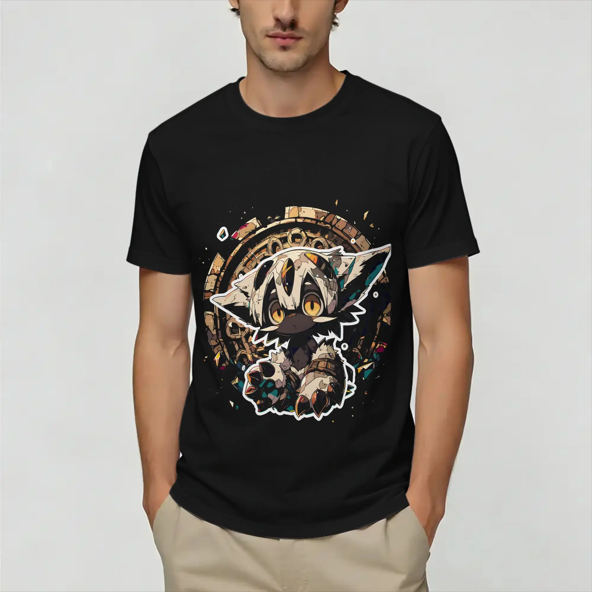 Made in Abysses  Men's T Shirt  Novelty Tees Short Sleeve Crewneck T-Shirt 100% Cotton Plus Size Clothes