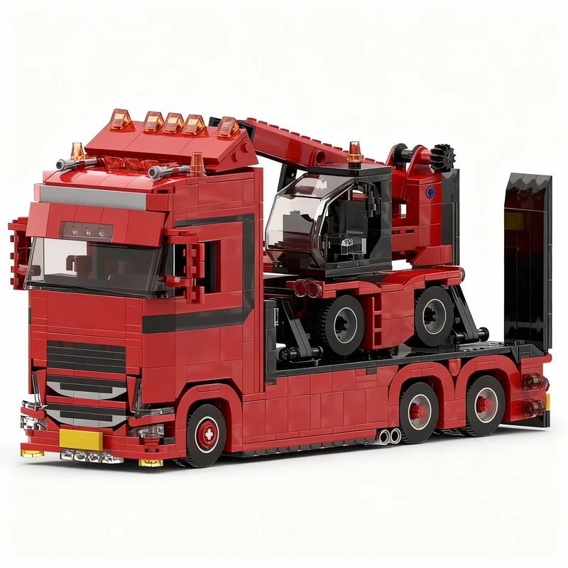 1188pcs MOC Vovo Telehandler City Cargo Model Building Blocks Christmas Gift Construction Toy Birthday Education Collection DIY