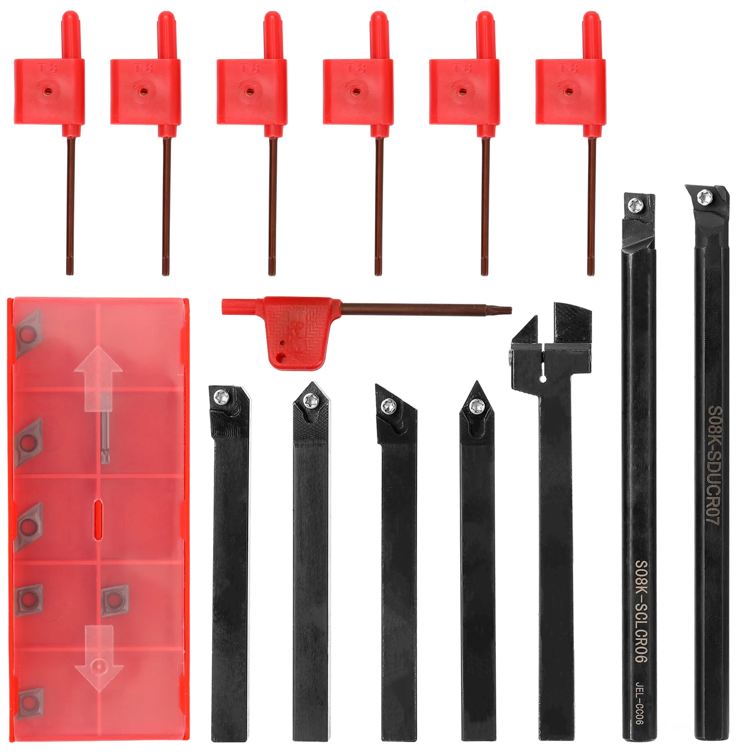 

8mm High Hardness Milling Tool Holder Quick Cutting Efficiency Lathe Arbor Turning Tool with Insert and Wrench