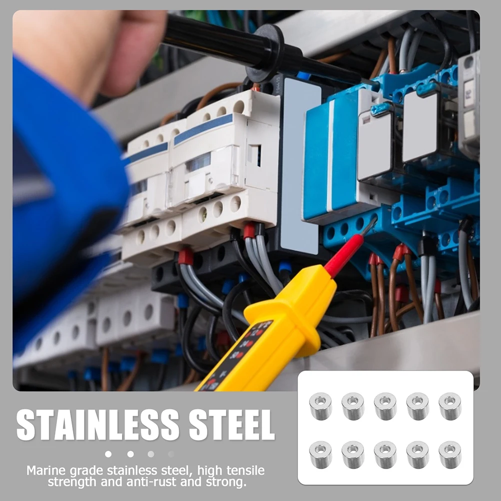 

10 pcs Steel Cable Connectors For Deck Railing Curved Surface Stainless Steel Beveled Washers Hardware Cable Railing Kit