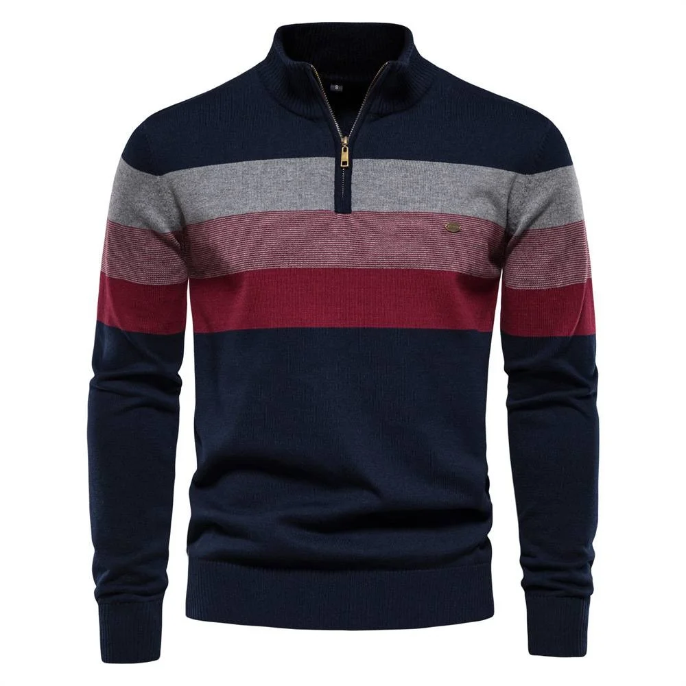 

High-End Men's Knitwear Sweater V-Neck Pullover Breathable Cotton Long Sleeve Casual Wear Spring 2024 Fashion Trend