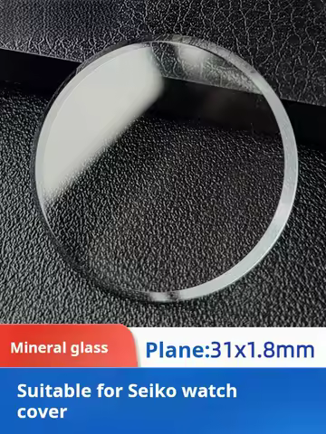 For Seiko No.5 SNX SNKH SCWA 31x1.8mm Mineral Glass Flat With Big Chamfer Watch Mirror Transparent Coating Watch Crystal Parts