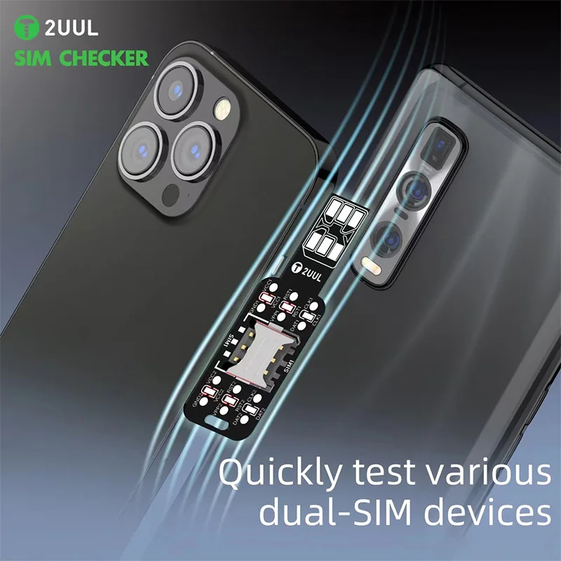 2UUL SIM Checker Fast Signal Detection Automatic Circuits Detection Quickly Test Aarious Dual-SIM Devices Tester