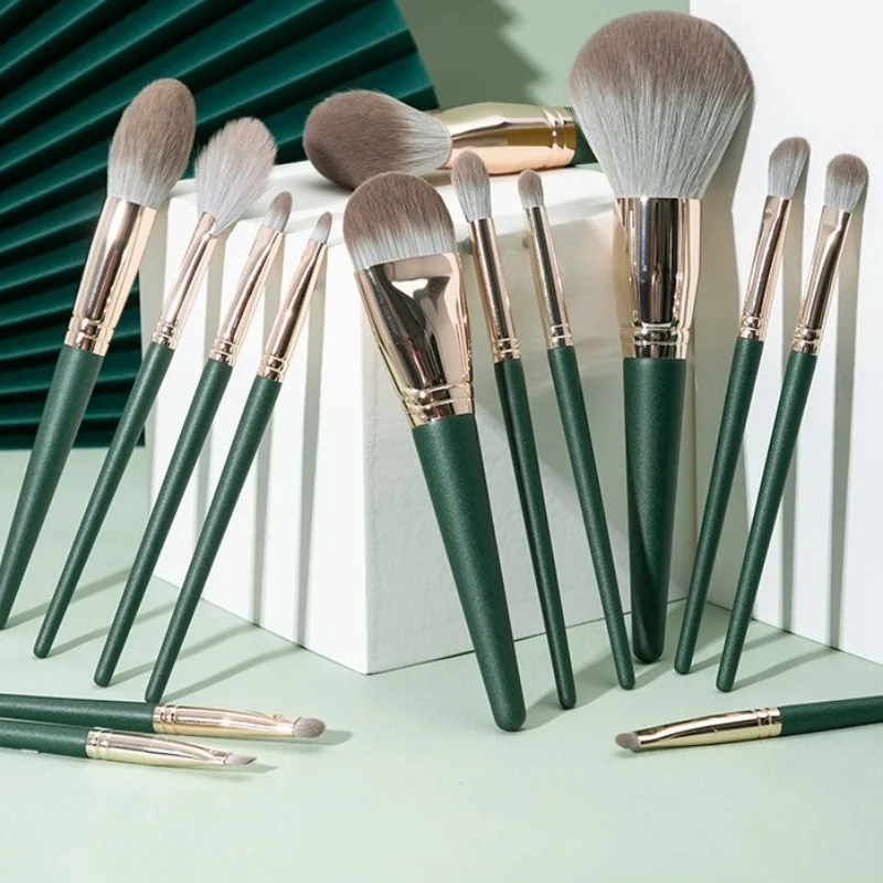 14-delige make-upborstels set grote pluizige zachte cosmetische poeder oogschaduw foundation borstel schoonheid make-up borstel complete set