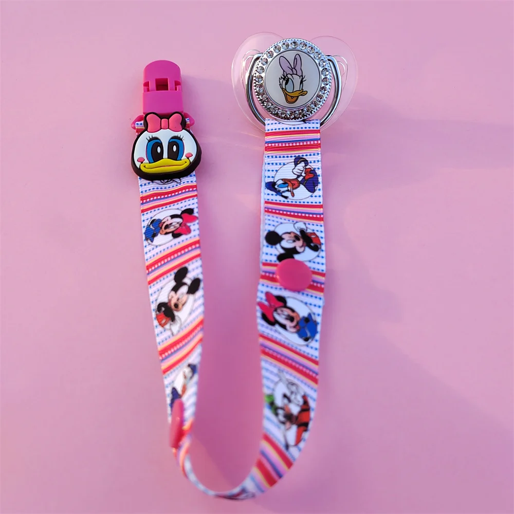 Disney 1 Adjustable Baby pacifier clip chain ribbon dummy bracket 1 pacifier Chupetas pacifier clip bracket for baby feeding