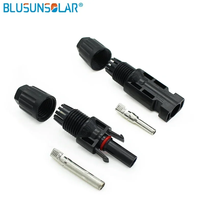 Pair of Solar Connector Plug Cable Connectors (male and female) for Solar Panels and Photovoltaic Systems