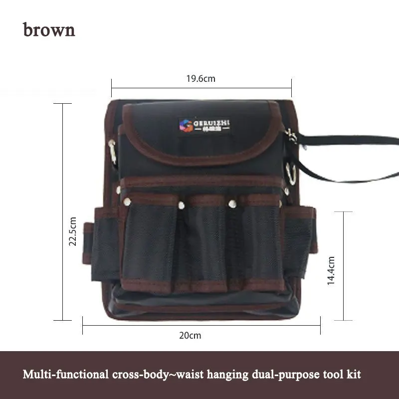 Imagem -05 - Multifuncional Eletricista Ferramenta Belt Bolsa ar Condicionado Manutenção Instalação Pacote Bolsa para Carpintaria Pequeno Armazenamento