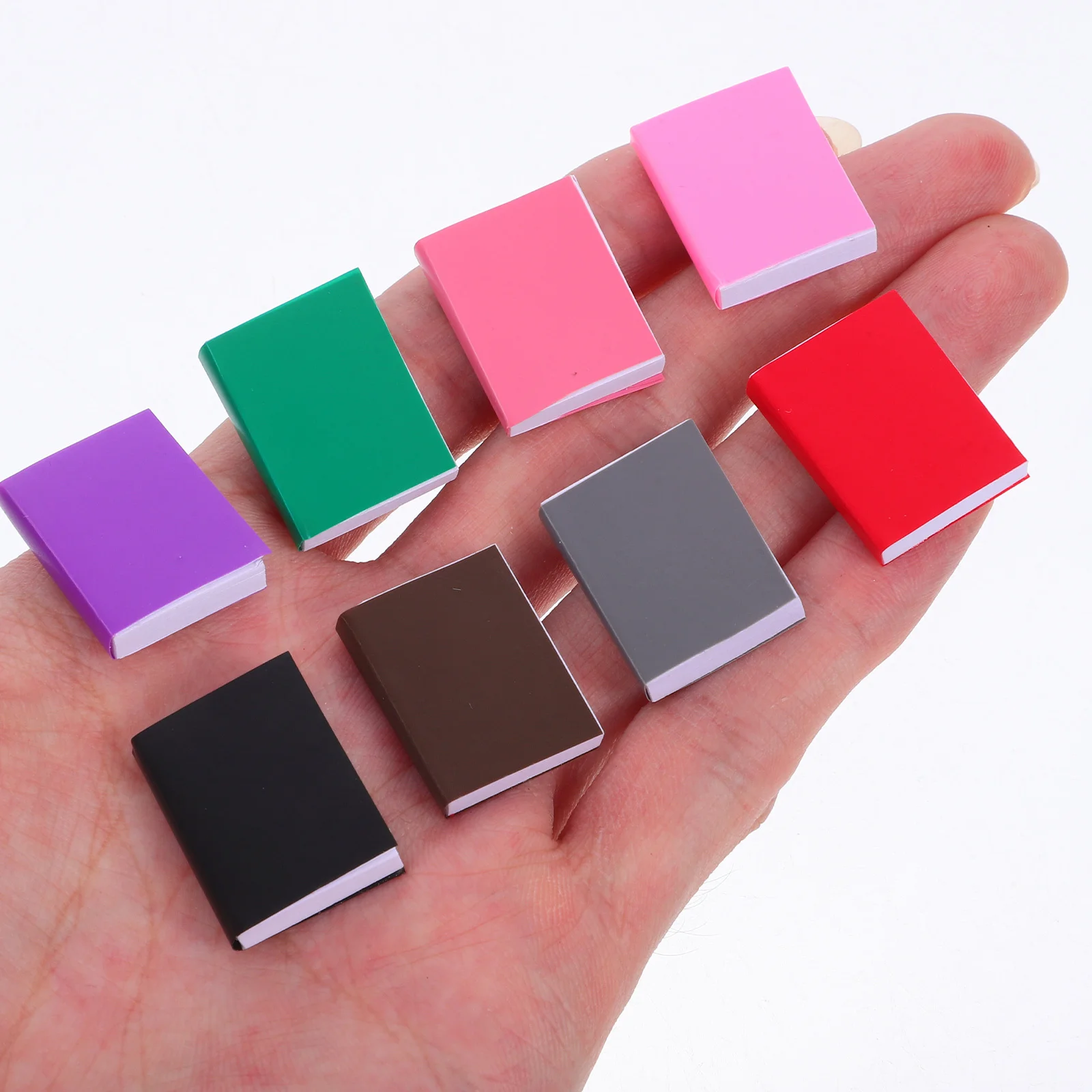 

16Pcs Miniature Books Decoration Vibrant Blank DIY Craft Realistic Dollhouse Shelf Props 1:12 Scale Photography Scene
