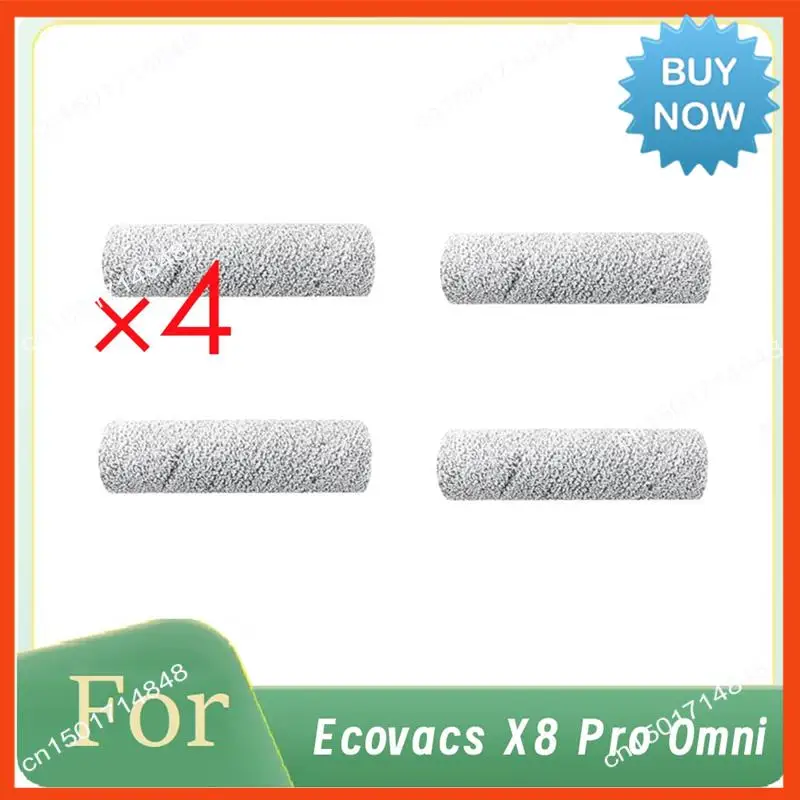 BISM 4 Pcs Roller Rag Forecovacs X8 Pro Omni Vacuum Cleaner Accessories Enhanced Cleaning Efficiency Cleaner Parts Replacement