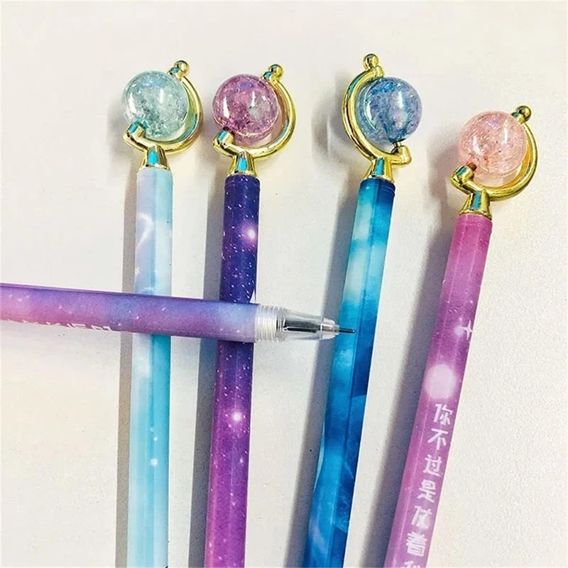 20 個子供のためのかわいい黒学生文具書き込み署名ペンボールペンゲルペン回転ゲルペン