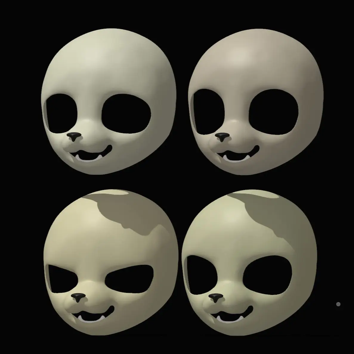 Kemono Base Mask Small Dog 3D Printing Semi Realistic Beast Suit Skull Cosplay Costume Accessorie Send Nose Tooth Eye Mask 2