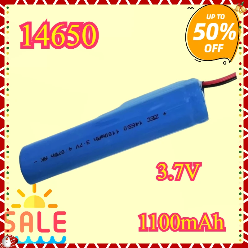 

New High Quality 14650 3.7V 1100mah Rechargeable Li-ion Battery for LED Flashlight