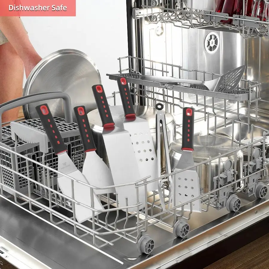 

Accessories Kit, 28 Pcs Flat Top Grill Accessories Set for Blackstone, Professional Grill BBQ Spatula Set with Basting Cover, Sp