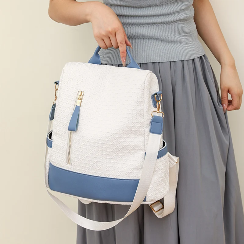Mochila de nailon de alta calidad para mujer, bolso escolar de diseñador de lujo, resistente al agua, antirrobo, a la moda