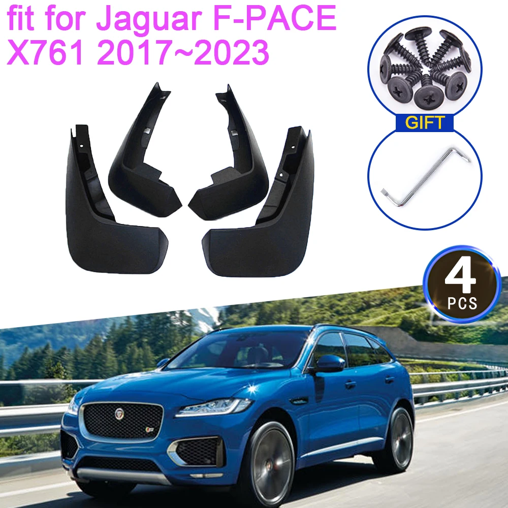 Mudguard For Jaguar F-PACE X761 2017~2023 Accessories 2018 2019 2020 2021 Mud Flaps Fenders Anti-splash Guards Front Rear Wheels