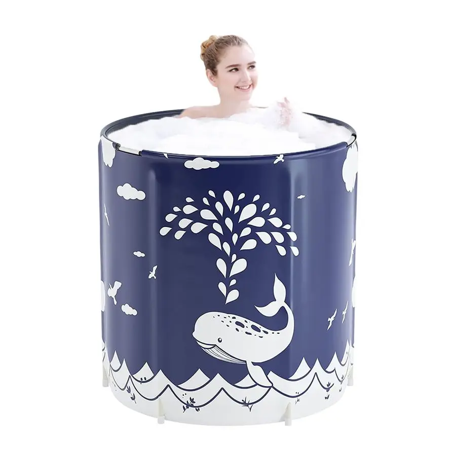 

Foldable Bathtub Portable Soaking Bath Tub,Portable tub for adults,Collapsible Soaking Bath Tub for Shower Stall,Thickening with