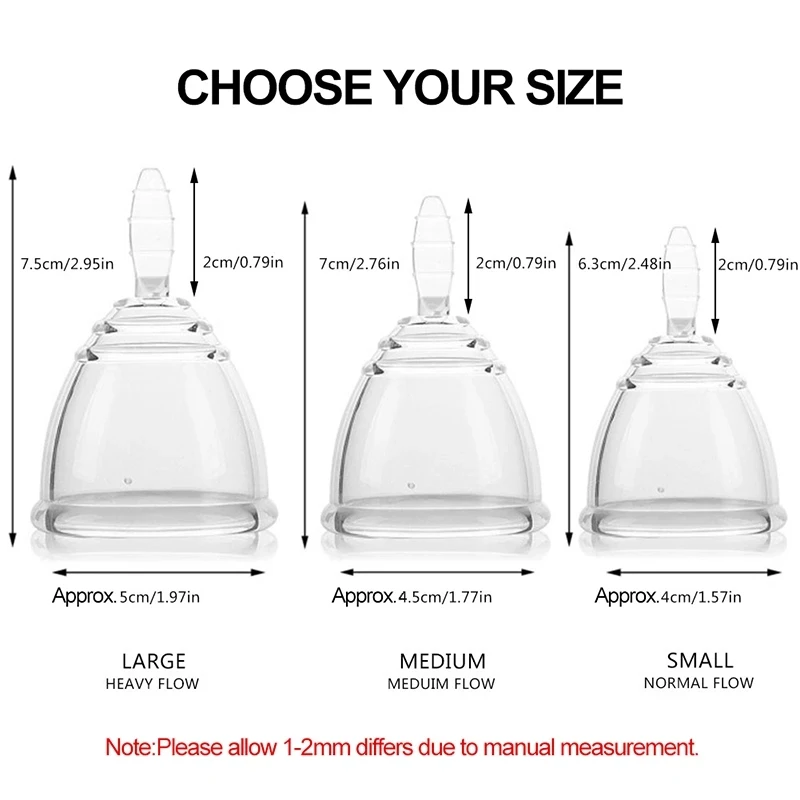 Menstrual Cup For Women Feminine Hygiene Product Medical Grade Silicone Moon Period Cup S L Size Woman Lady Cup