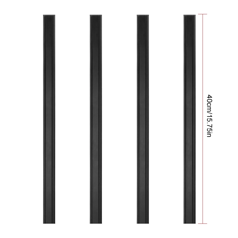 Tira universal de borracha para limpador de janela lateral de carro, 4 unidades, acessórios, ferramenta de limpeza de janela para carro, remoção de névoa de água, lâmina de limpador
