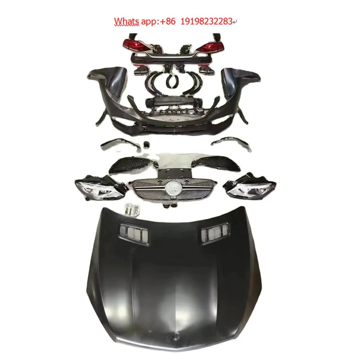 Car Bumper Part Body Kit Full Body Kit Set for W166 ML ML350 ML400 Upgrade W166 GLE Class GLE63 Bodykit