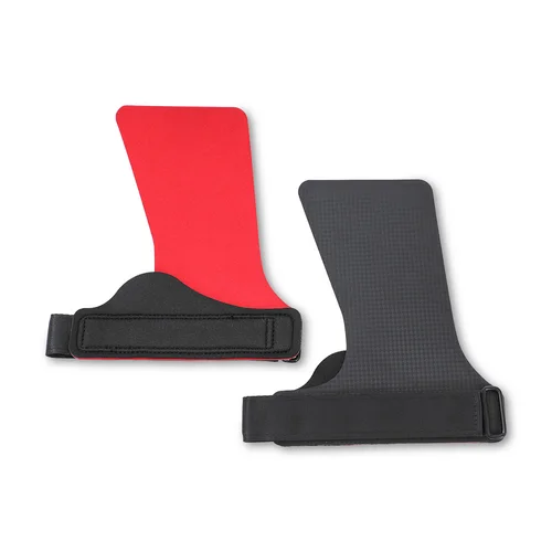 Imagen 2 del producto Un par de empuñaduras de goma Kevlar sin agujeros para dominadas Crossfit entrenamiento cruzado gimnasia WODS Protector de palma sin necesidad de magnesio