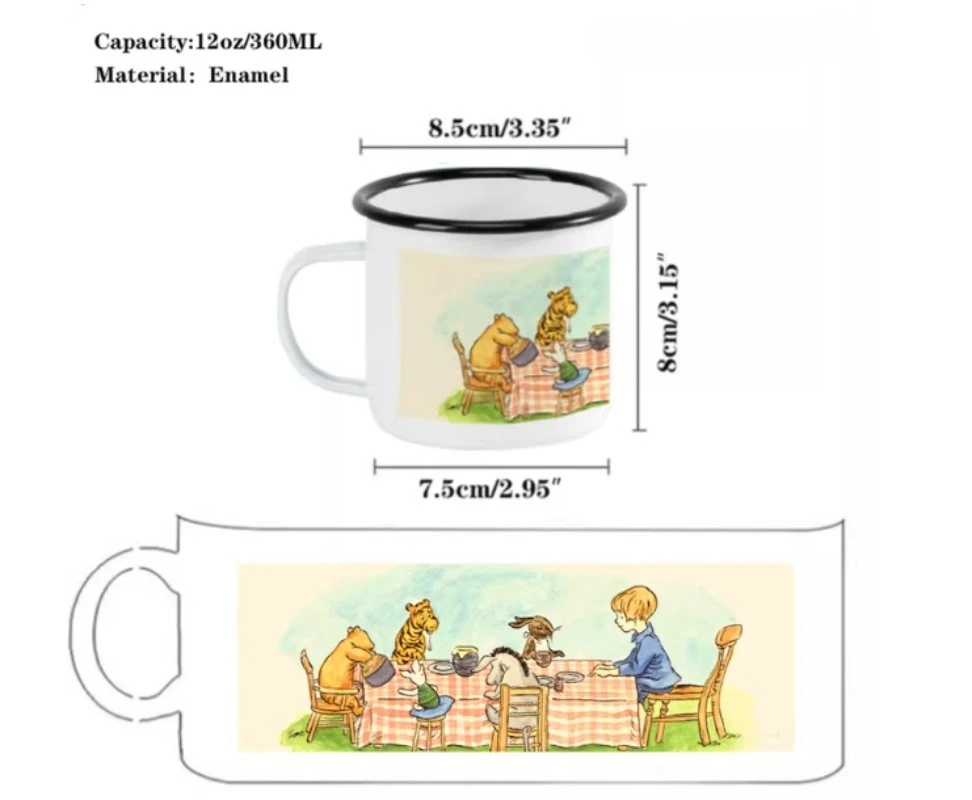 

Funny Cartoon Tmall Enamel Mugs Camping Enamel Mug Adventure Campfire Party Beer Juice Cup Mountain Handle Cups Gifts For Camper
