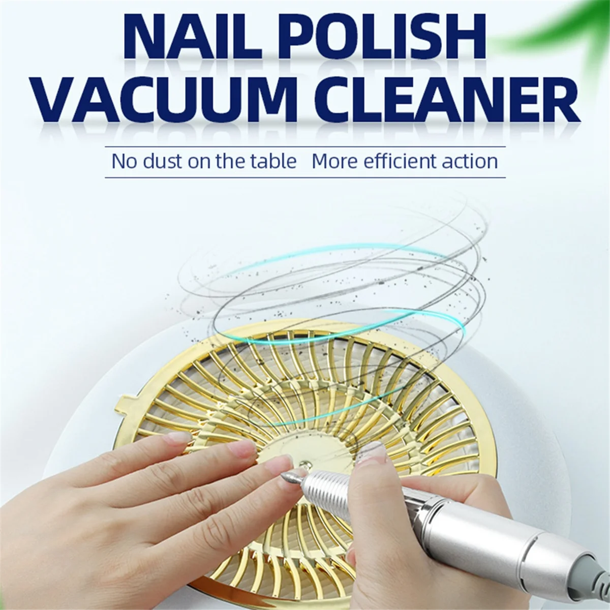 ABST 35000 RPM Nail Drill Machine with Vacuum Cleaner Reusable Filter Strong Nail Dust Collector Manicure Drill US Plug