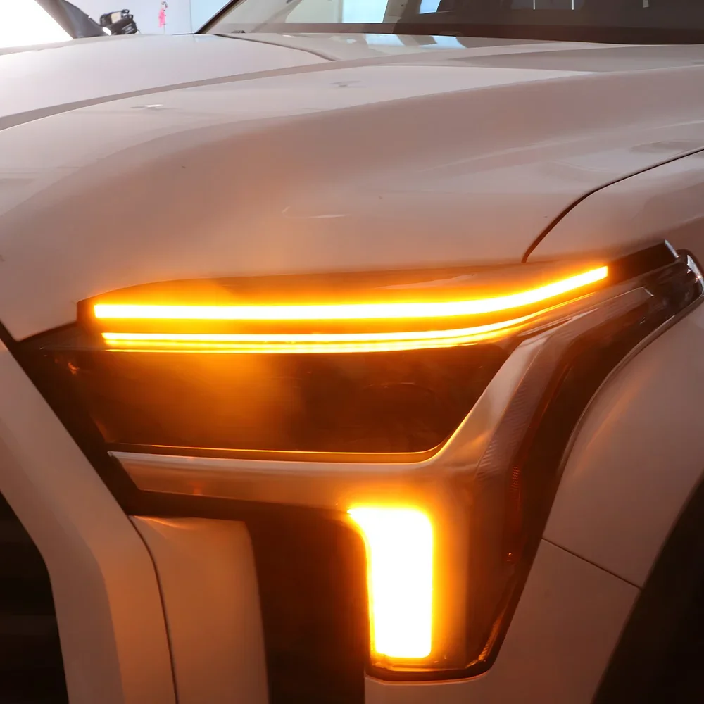 

Для Toyota Tundra Sequoia 2022-2023 автоматические фары в сборе, обновление динамического автомобиля, высококачественные светодиодные дневные ходовые огни, аксессуары