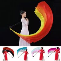 Rainbow Silk Veil Chain Ball Women Belly Dance Silk Veil Streamer Stage Prpos Belly Dance Thrown Ball For Thailand/India/Arab