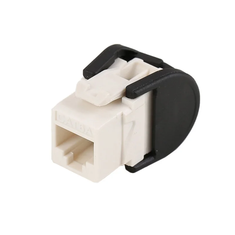 AB15-10PCS RJ45 ميناء CAT6A T568B ثقب واحد إيثرنت LAN Hub مكافحة غطاء غبار التوصيل غطاء Blockout حامي