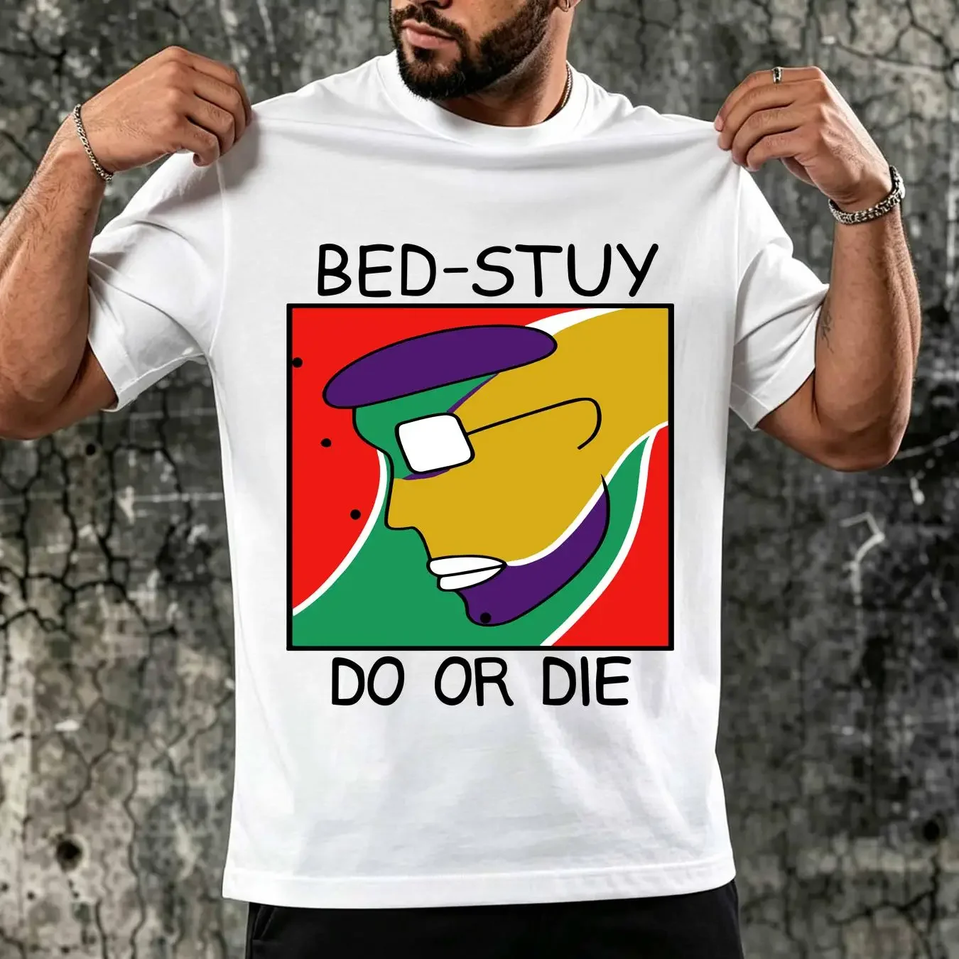 washed T Shirt Retro 80s Do or Die Bed Stuy Movie The Right Thing All Sizes vintage Washed Stylish Comfortable streetwear