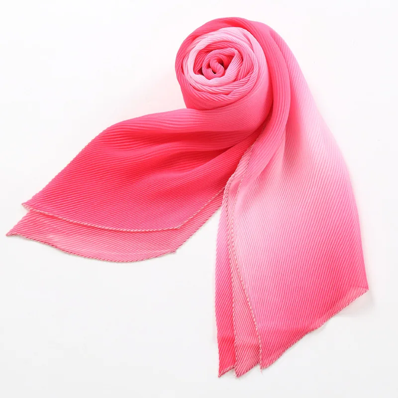 New women's gradient scarf for autumn/Winter 2023 Miyak fold  scarf women luxury