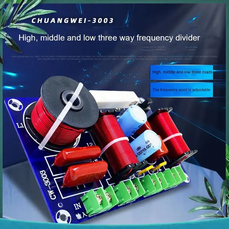 (NEW) 3 Way Frequency Divider Hi-Fi Crossover Audiophile Home Theater High Middle And Low Speakers Retrofit Crossov Crossover