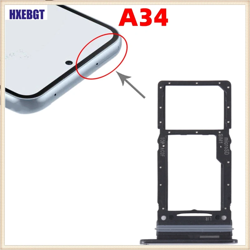 

Dual Sim Tray For Samsung Galaxy A34 5G sm-A346 Sim Card Holder Sim SD Card Slot Holder Trey Smartphone Replacement Parts