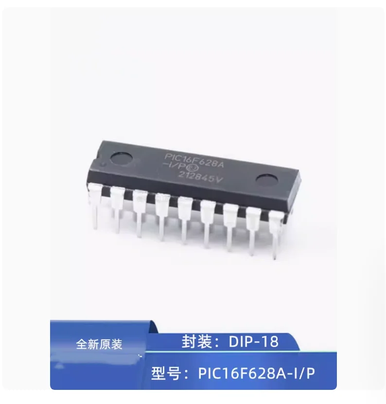 DIXSG 1Pcs PIC16F628A-I/P PIC16F628A PIC16F628 16F628A-I/P DIP-18 IC MCU 8BIT 3.5KB FLASH PIC Series Microcontrollers