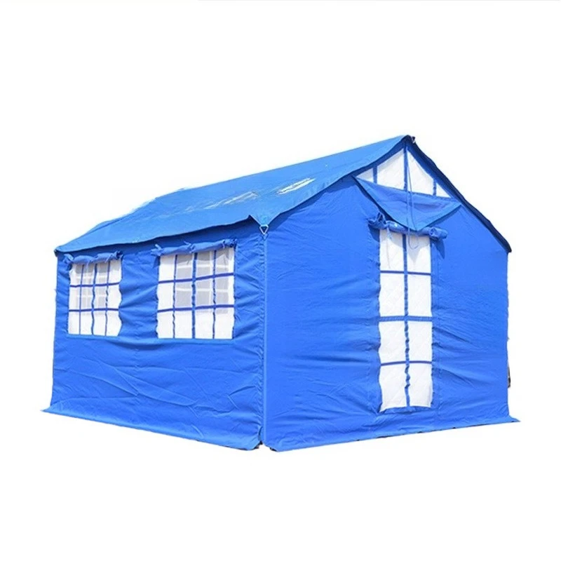 

Outdoor emergency disaster relief tent 12 square meters single cotton windproof and rainproof winter thickened warm