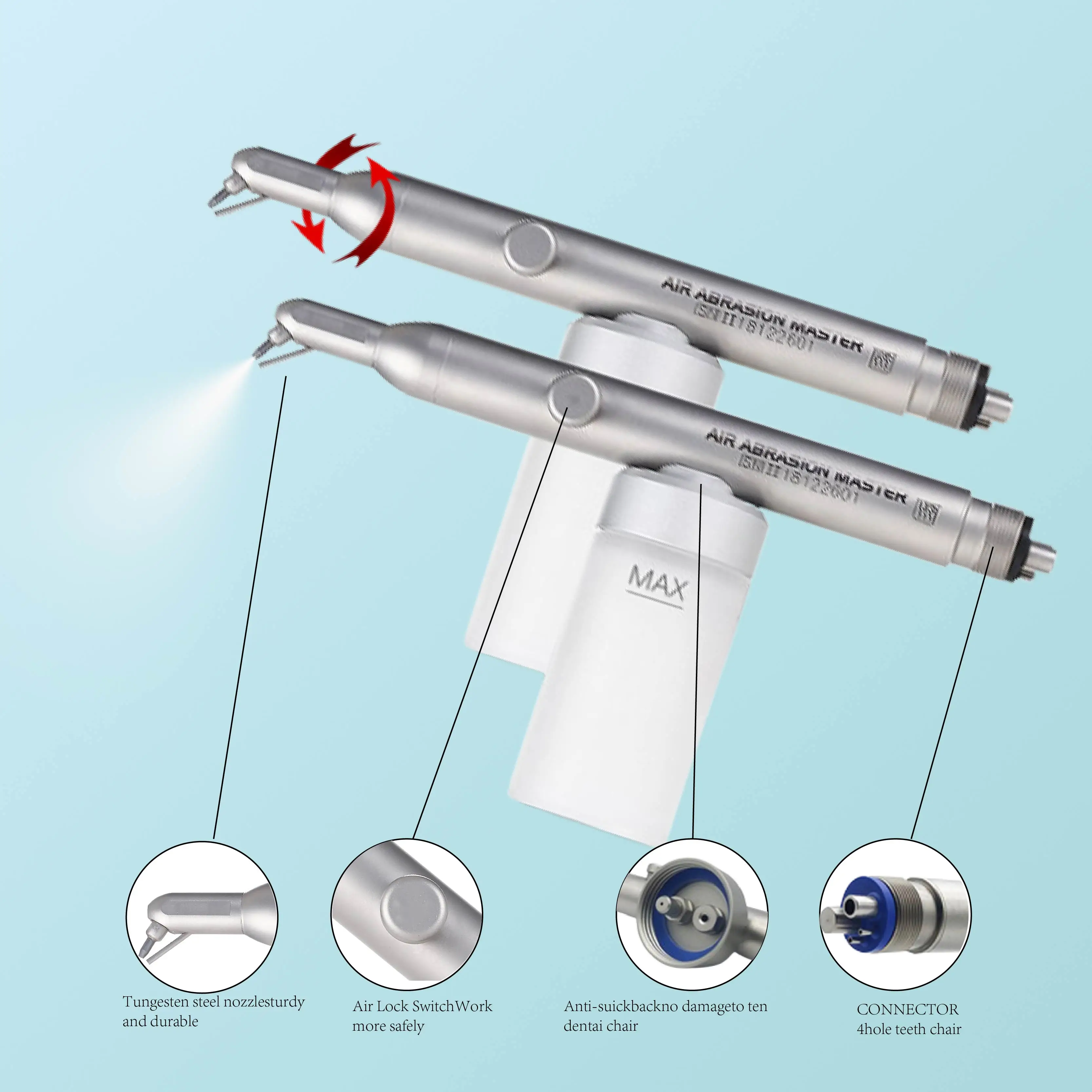 air abrasion aluminum oxide sandblaster Sandblasting ma chine  clean teeth  for de ntal lab office dentist with de ntal products